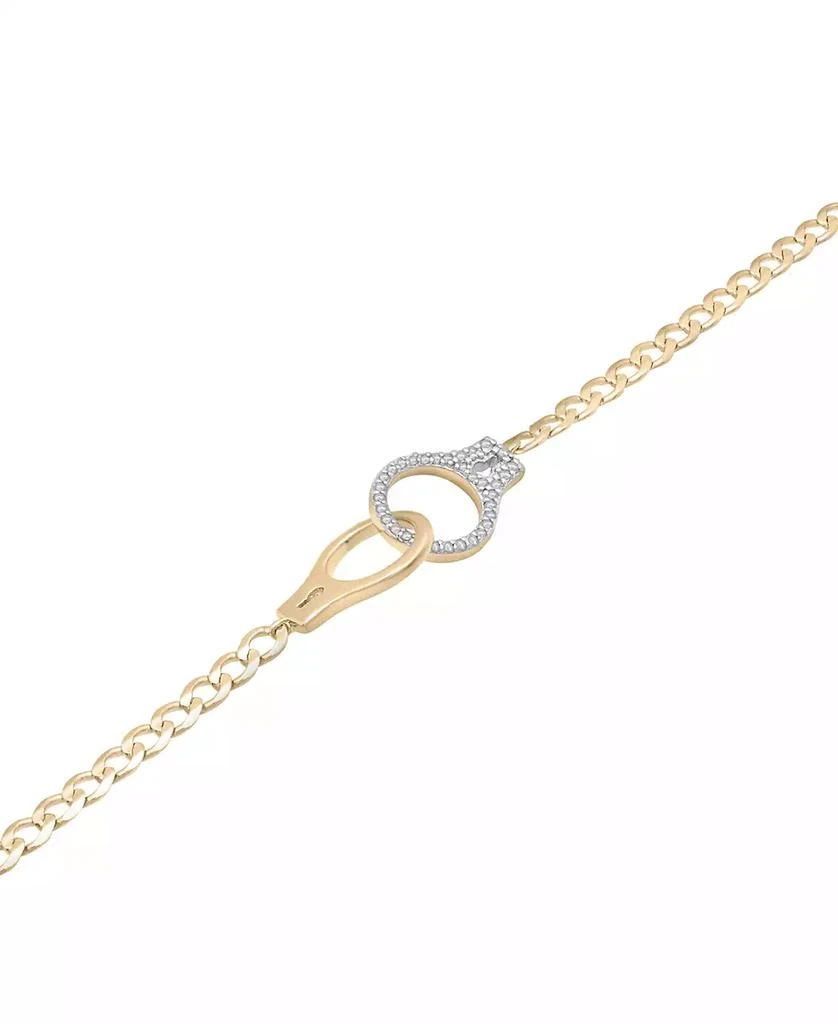 Wrapped Diamond Handcuff Ankle Bracelet (1/6 ct. t.w.) in 10k Gold, Created for Macy's 2