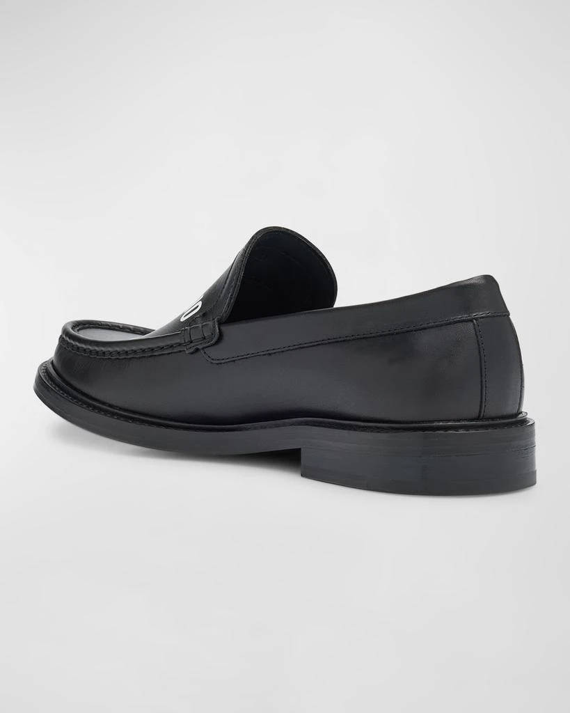 Moschino Men's In Love We Trust Calfskin Loafers 4