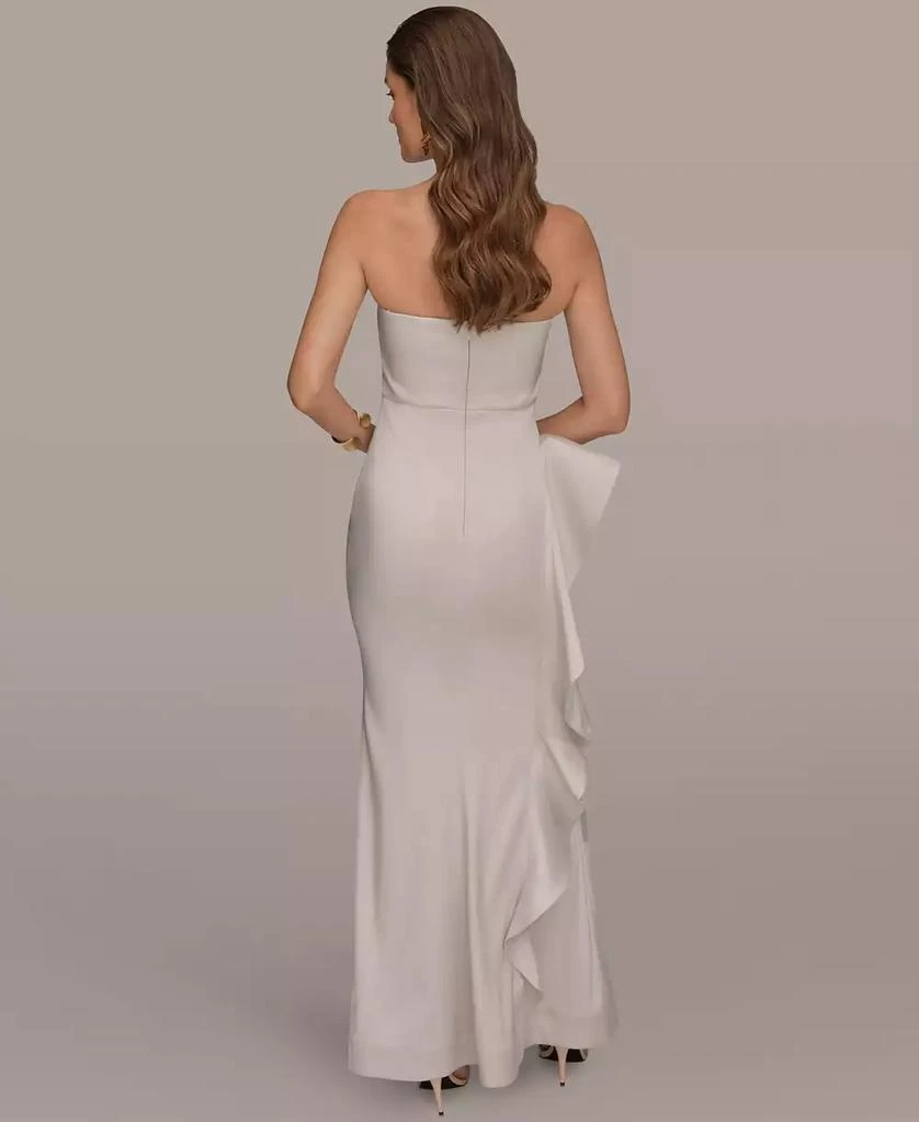 Donna Karan Women
s Strapless Side Ruffle Gown 6