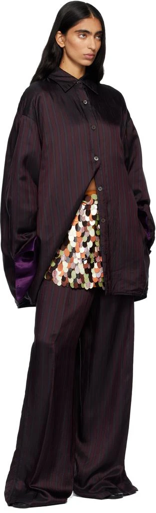 Dries Van Noten Orange Embellished Wrap Miniskirt 5