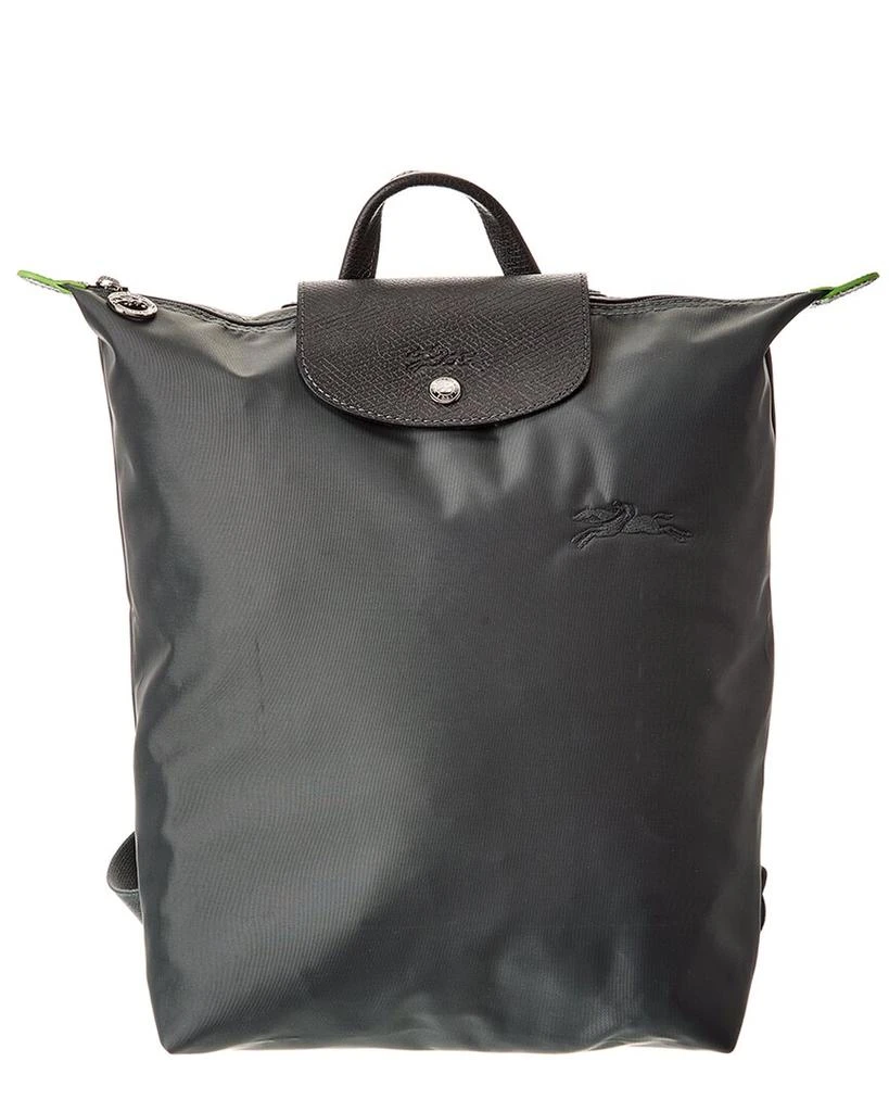 Shop Le Pliage Green Medium Canvas Backpack on Sale at  display picture 1