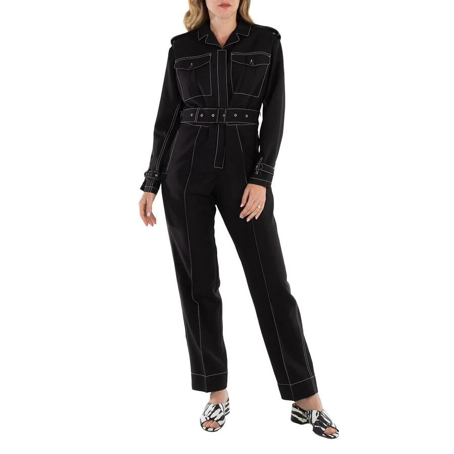Burberry Black Catalina Long-Sleeve Belted Jumpsuit 2