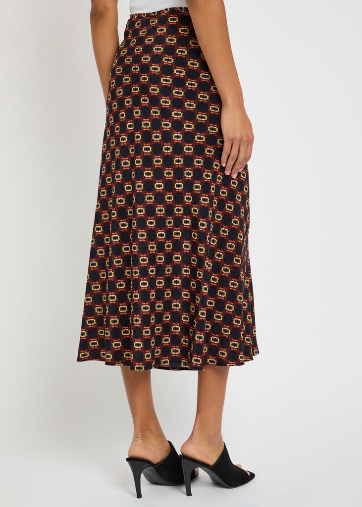 Dries Van Noten Smila printed silk-blend midi skirt