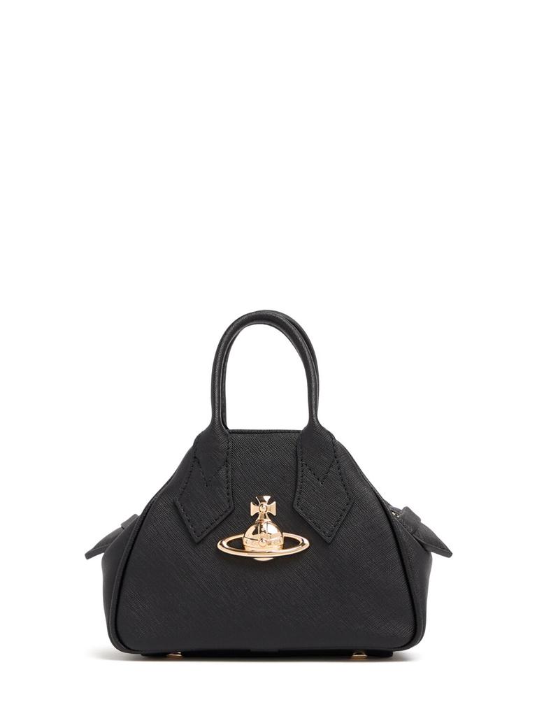 【VIVIENNE WESTWOOD】MINI SAFFIANO YASMINE TOTE BAG Vivienne Westwood Mini Yasmine Saffiano Leather Bag - Tote