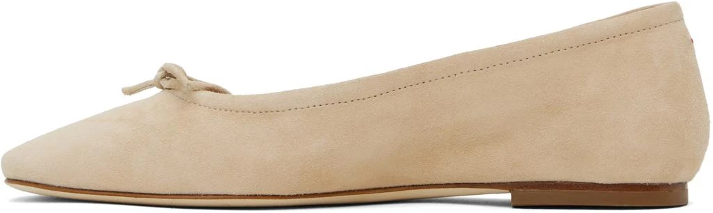 AEYDE Beige Delfina Suede Ballerina Flats 3