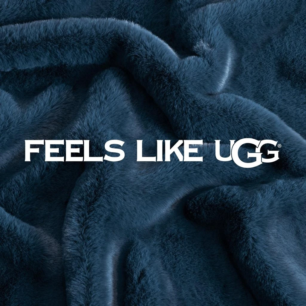 UGG UGG Euphoria Faux Fur Throw Blanket, Soft Warm Throw Blankets for Couch or Bed, Luxury Bedroom Decor, Giftable Fuzzy Blankets, Machine Washable, 50-inch x 70-inch, Indigo Blue 7