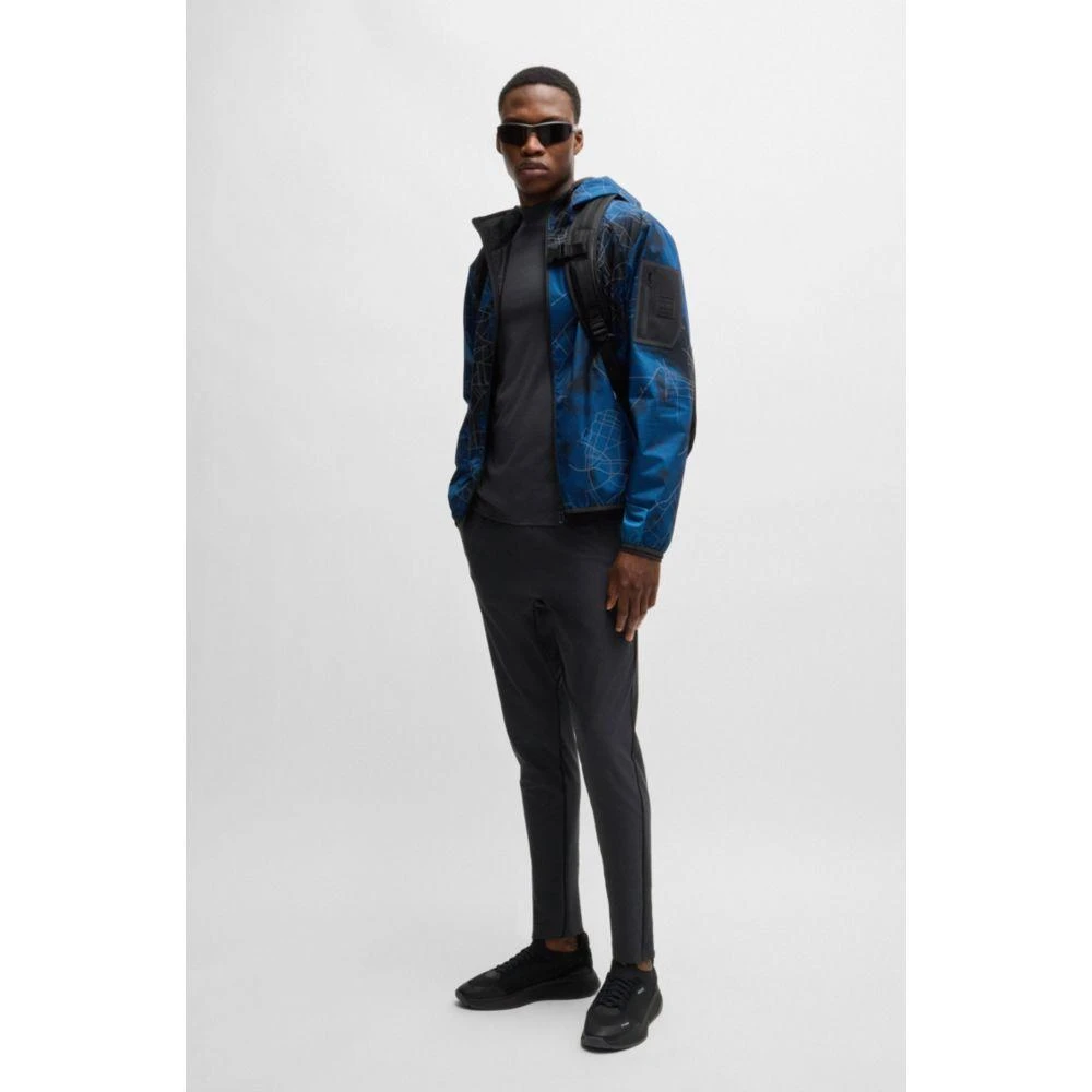 Hugo Boss Slim-fit long-sleeved T-shirt in temperature-regulating fabric 2