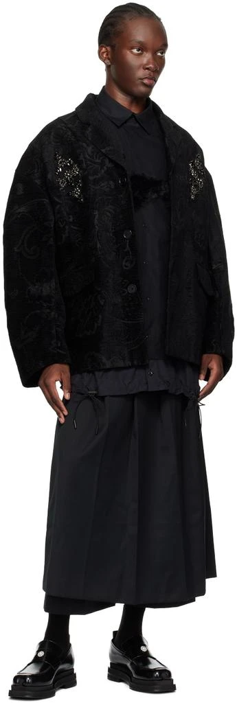 Simone Rocha Black Pleated Apron Overlay Trousers 4