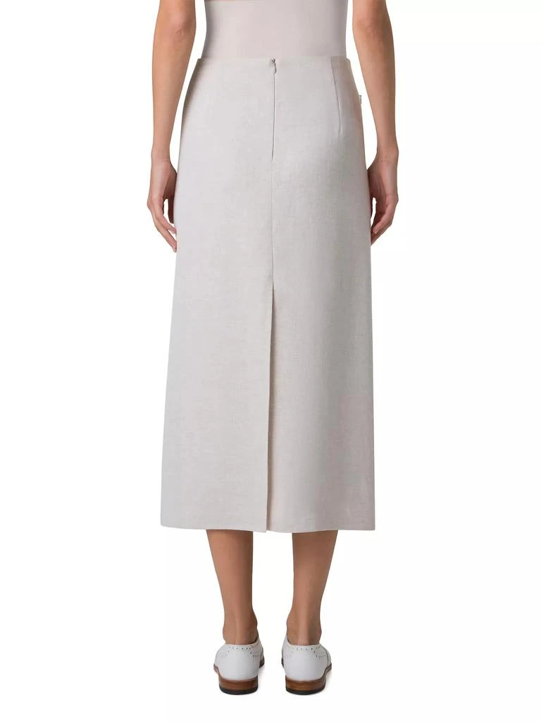 Akris Linen Pencil Midi-Skirt 4