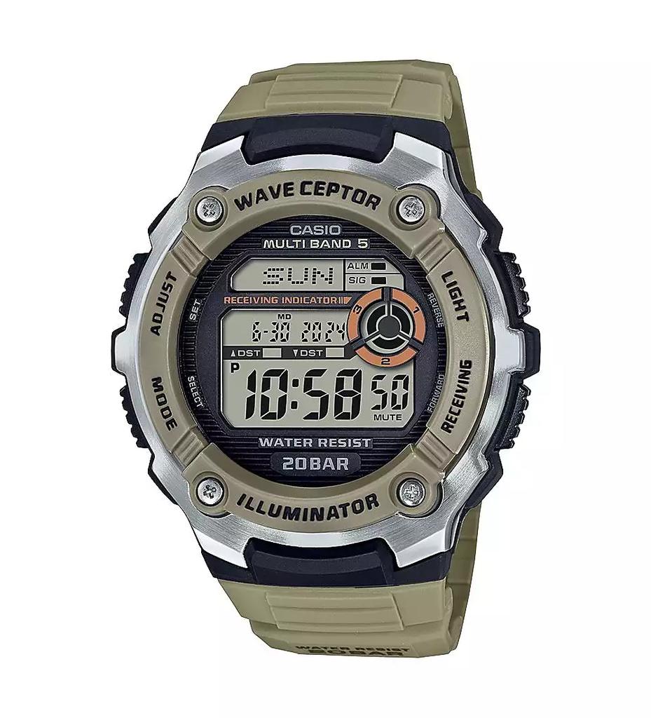 Casio Men's Digital Tan Resin Watch 47.7mm, WV200R-5A