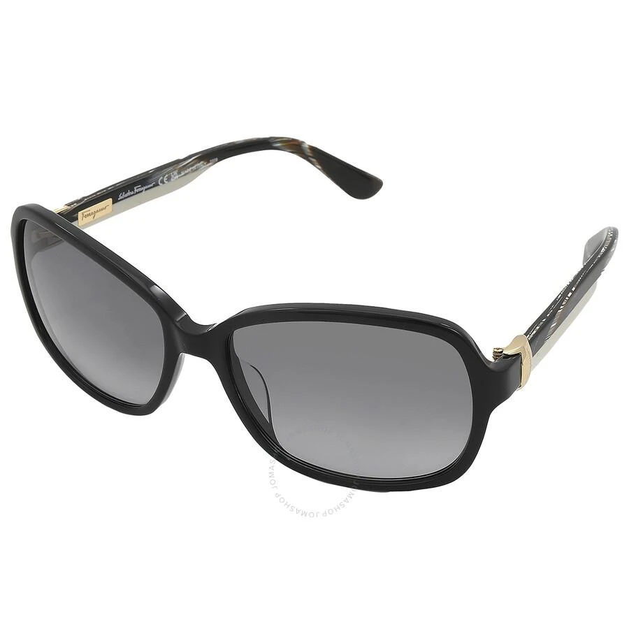 Salvatore Ferragamo Grey Gradient Rectangular Ladies Sunglasses SF606S 001 58 3