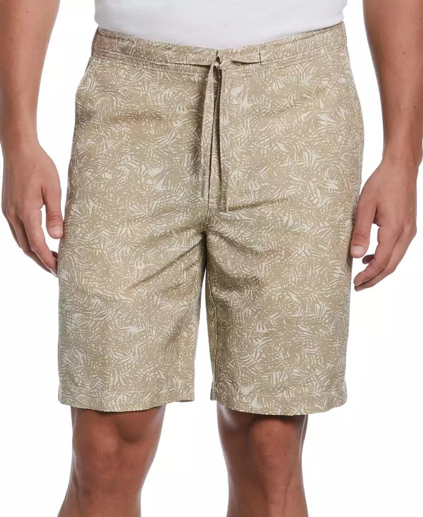 Cubavera Men's Tonal Tropical-Print Linen Blend 9" Drawstring Shorts 1