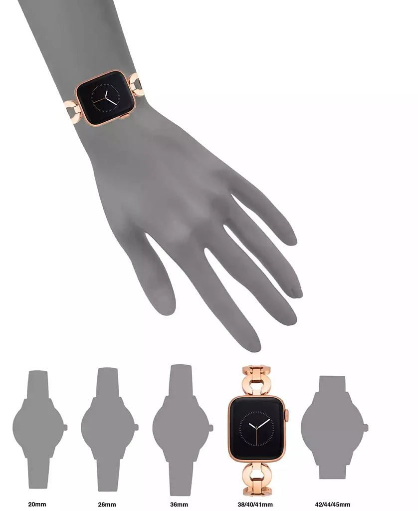 Anne Klein Women's Rose Gold-Tone Alloy Metal Round Link Bracelet designed for Apple Watch® 42mm (Series 10) & 38/40/41mm 3