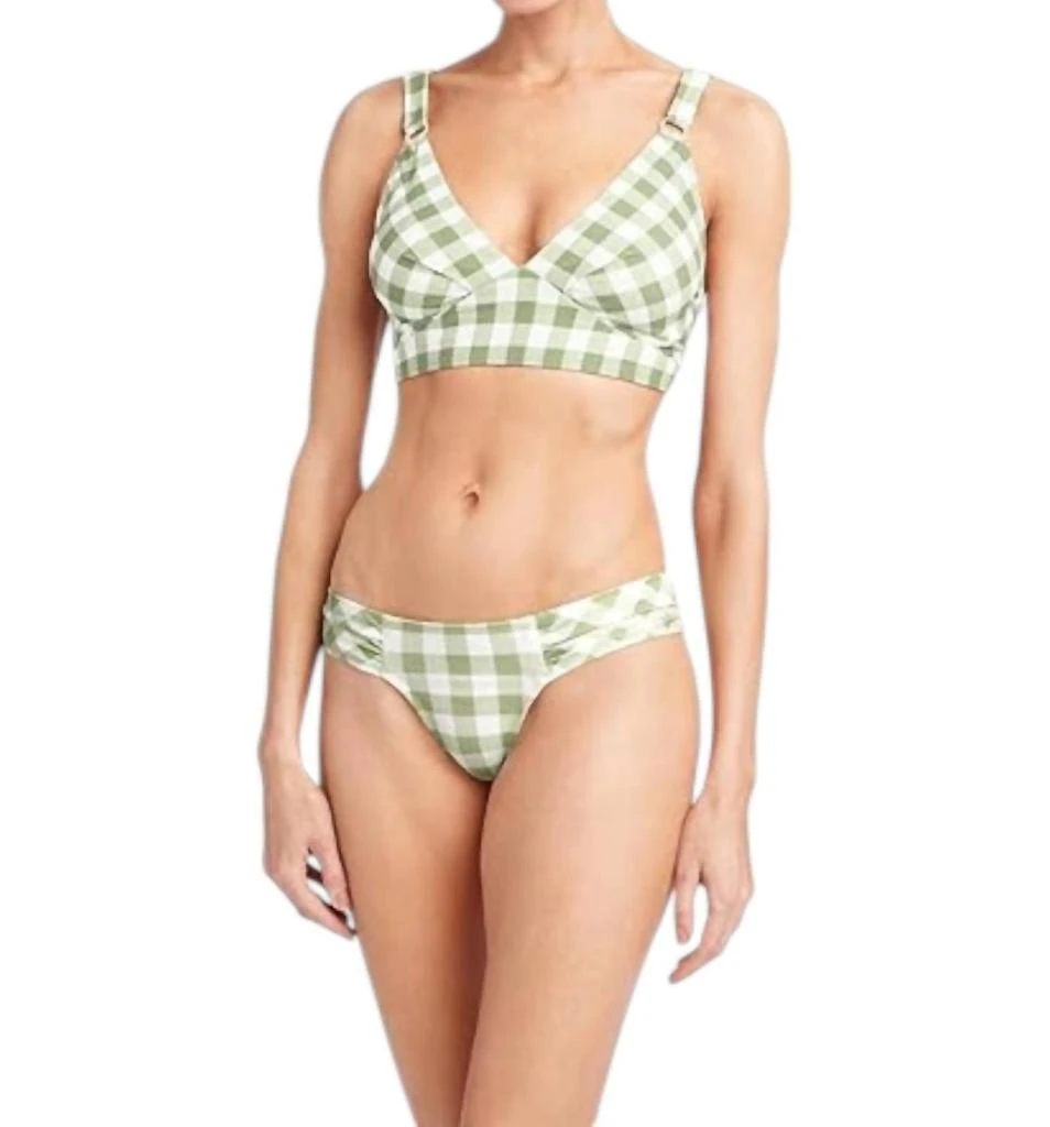 Robin Piccone Jemma V Neck Bikini Top In Agave 1
