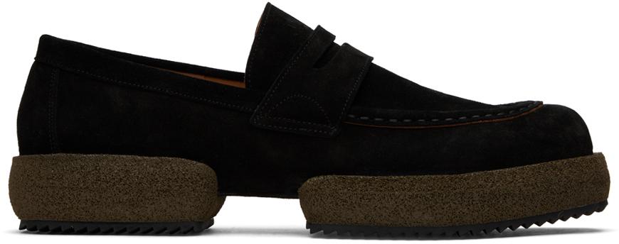 【Dries Van Noten】 ローファーミュール ブラック レザー Dries Van Noten】 ローファーミュール ブラック レザー (Dries