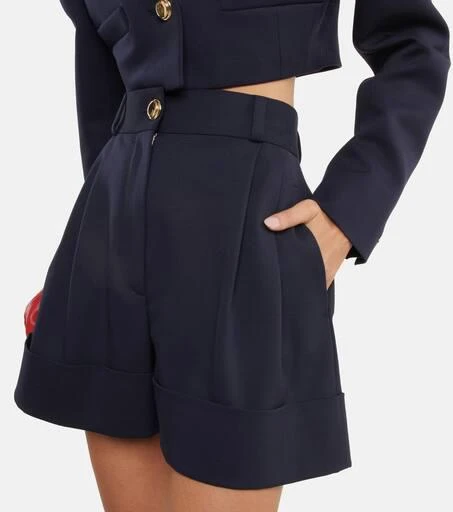 Miu Miu High-rise wide-leg wool shorts 4