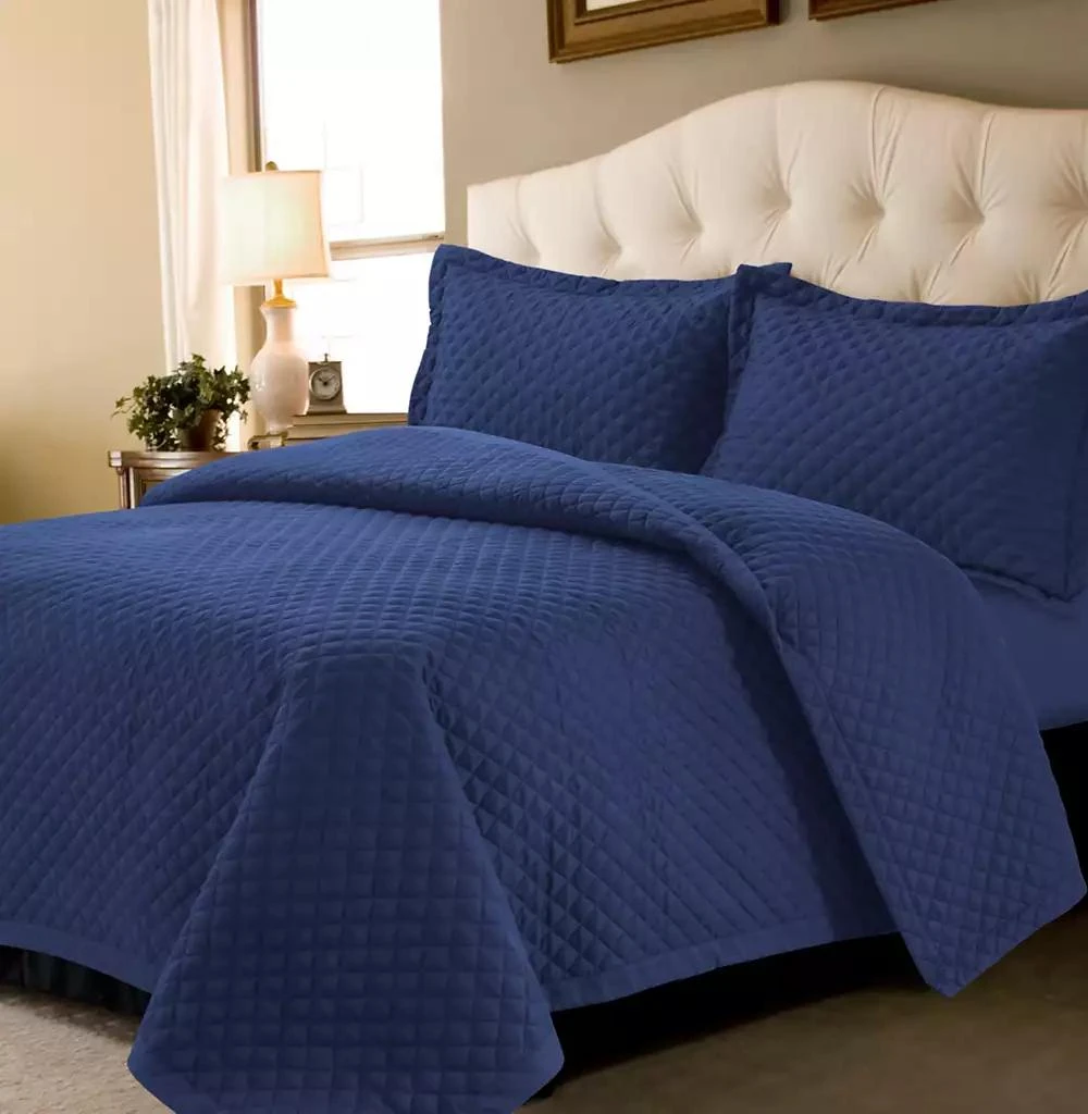 Macy's Brisbane Microfiber Solid Oversized Quilt Set 1