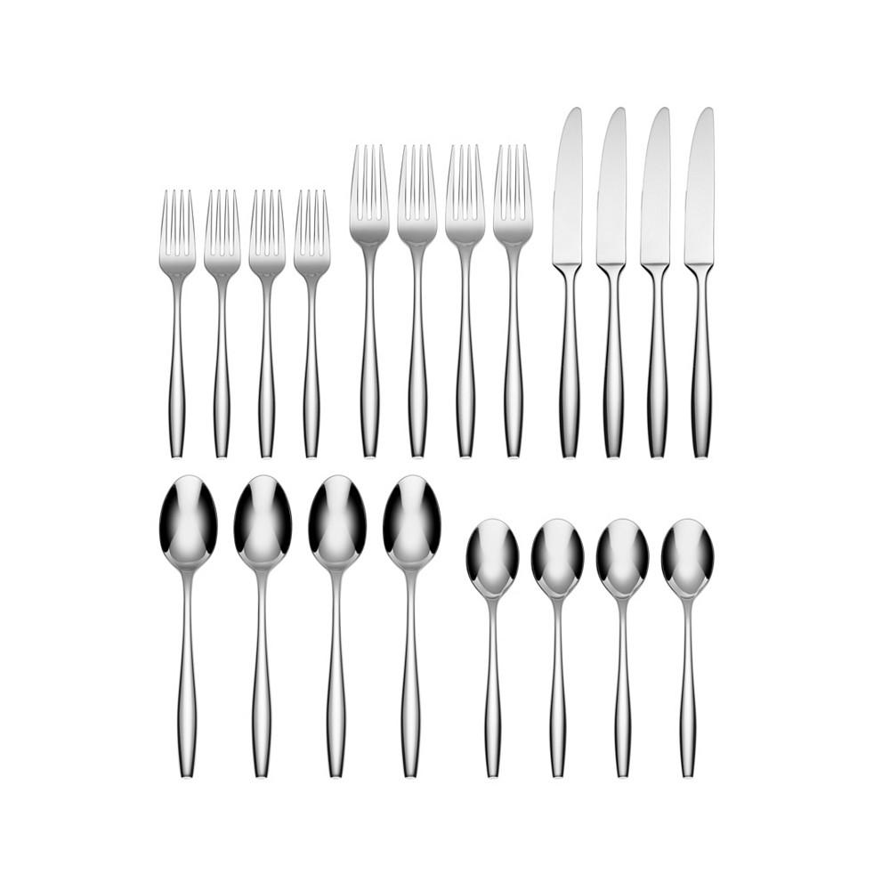 Cambridge Silversmiths Katerina Mirror 20 Piece 18/10 Stainless Steel Flatware Set, Service for 4