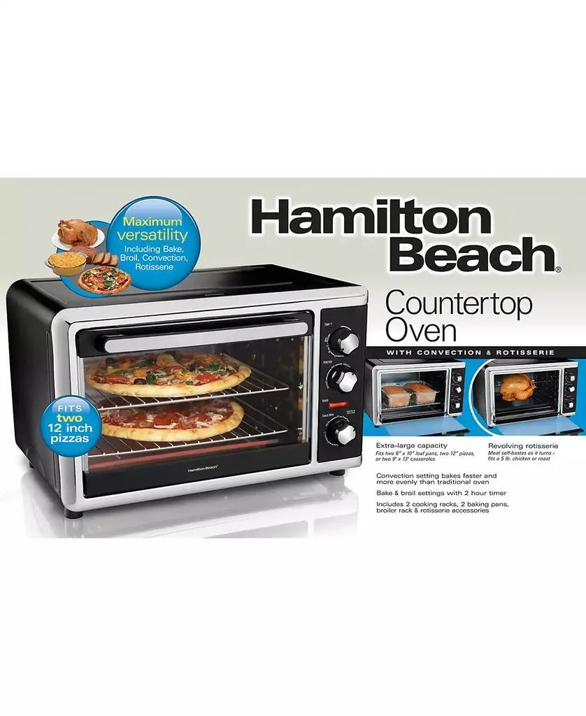 Hamilton Beach Countertop Oven with Convection & Rotisserie - 31105D 10