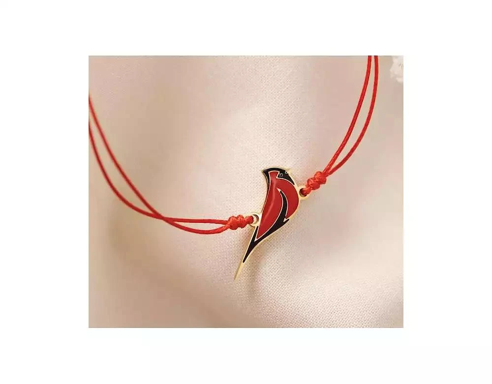Mantra Gold Thread Of The Red Cardinal Always In My Heart Bracelet 2