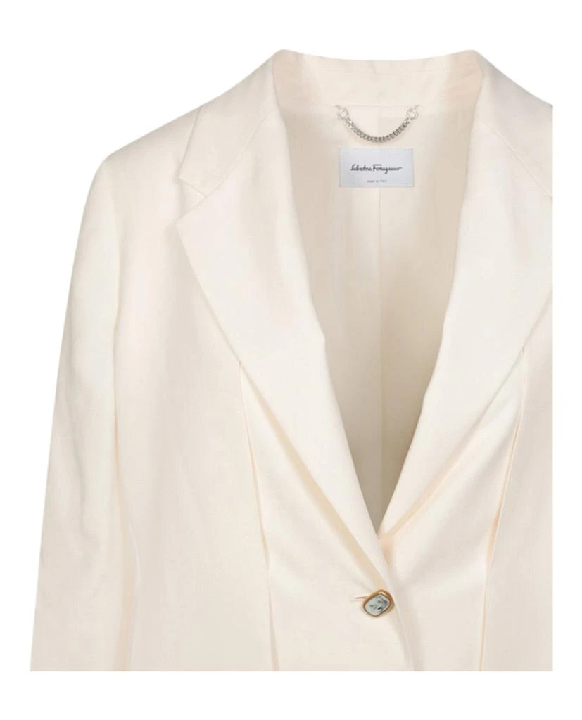 Salvatore Ferragamo Single Button Silk Blazer 3