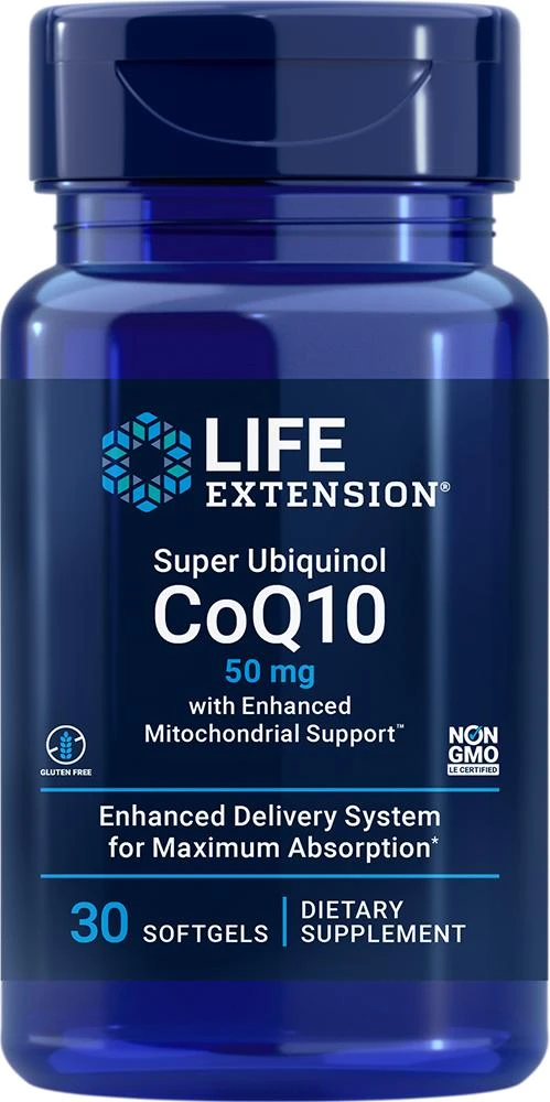 Life Extension Super Ubiquinol CoQ10 with Enhanced Mitochondrial Support™, 30 softgels - 50 mg (50 mg, 30 softgels), Life Extension 1