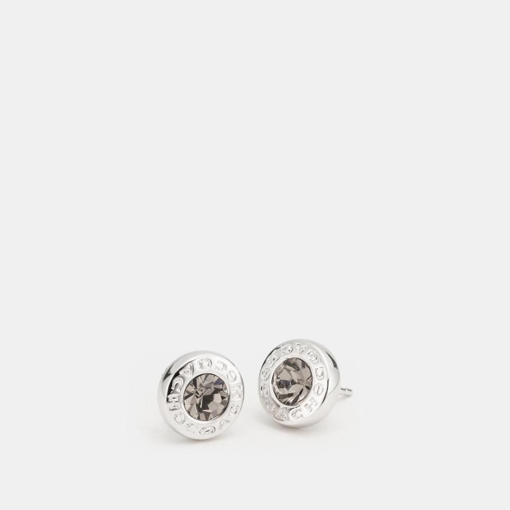 Coach Open Circle Stone Strand Earrings