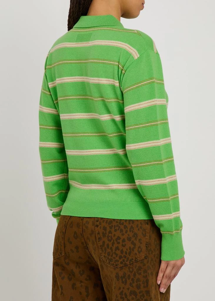 Guest In Residence Collegiate striped cashmere polo jumper 3