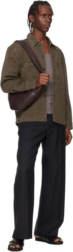 Lemaire Brown Small Croissant Bag 4