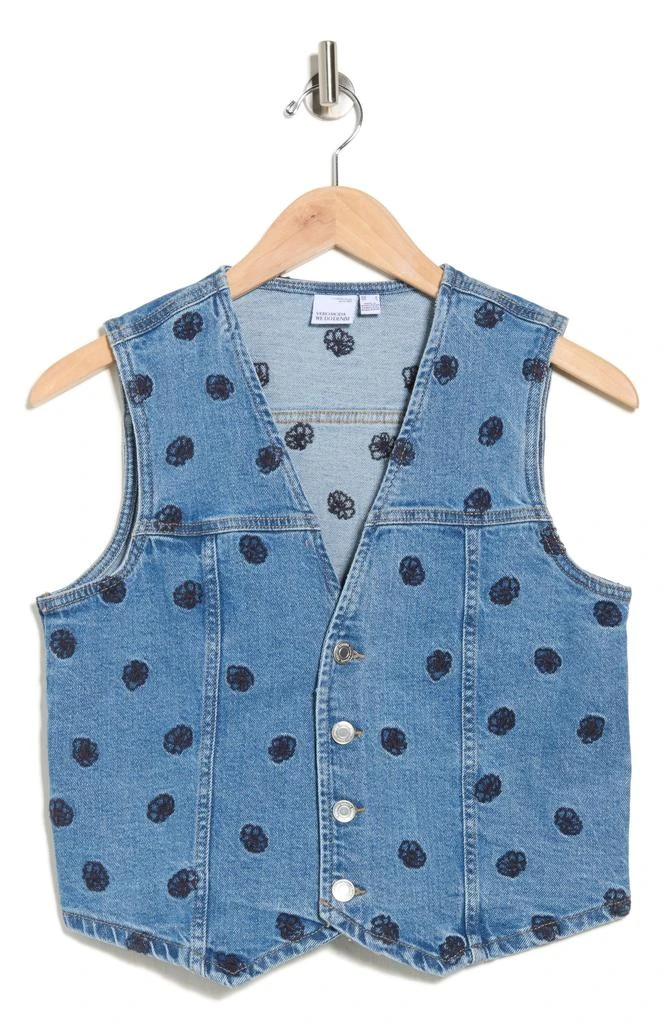 VERO MODA Alina Embroidered Denim Vest 3