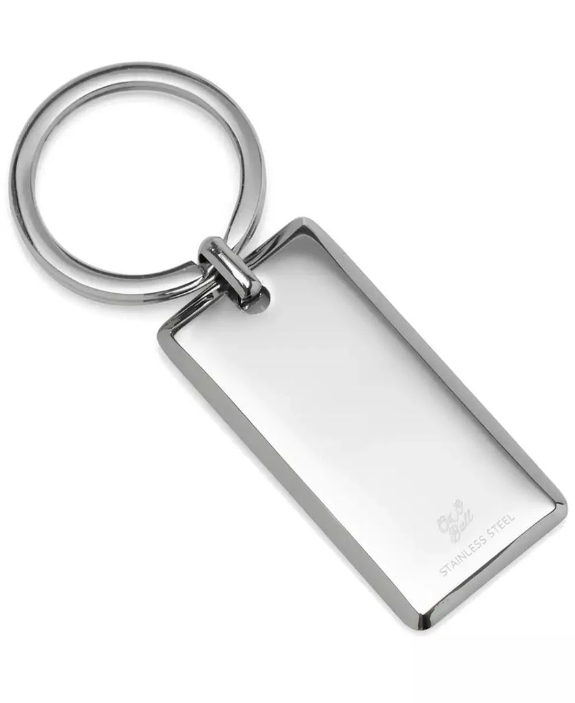 Ox and Bull Trading Co. Men's Rectangle Engravable Stainless Steel Key Chain 2