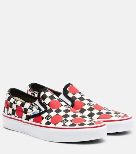 Valentino x Vans VLogo checked canvas slip-on sneakers