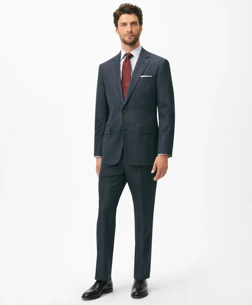 Brooks Brothers Brooks Brothers Explorer Collection Classic Fit Wool Checked Suit Jacket 2