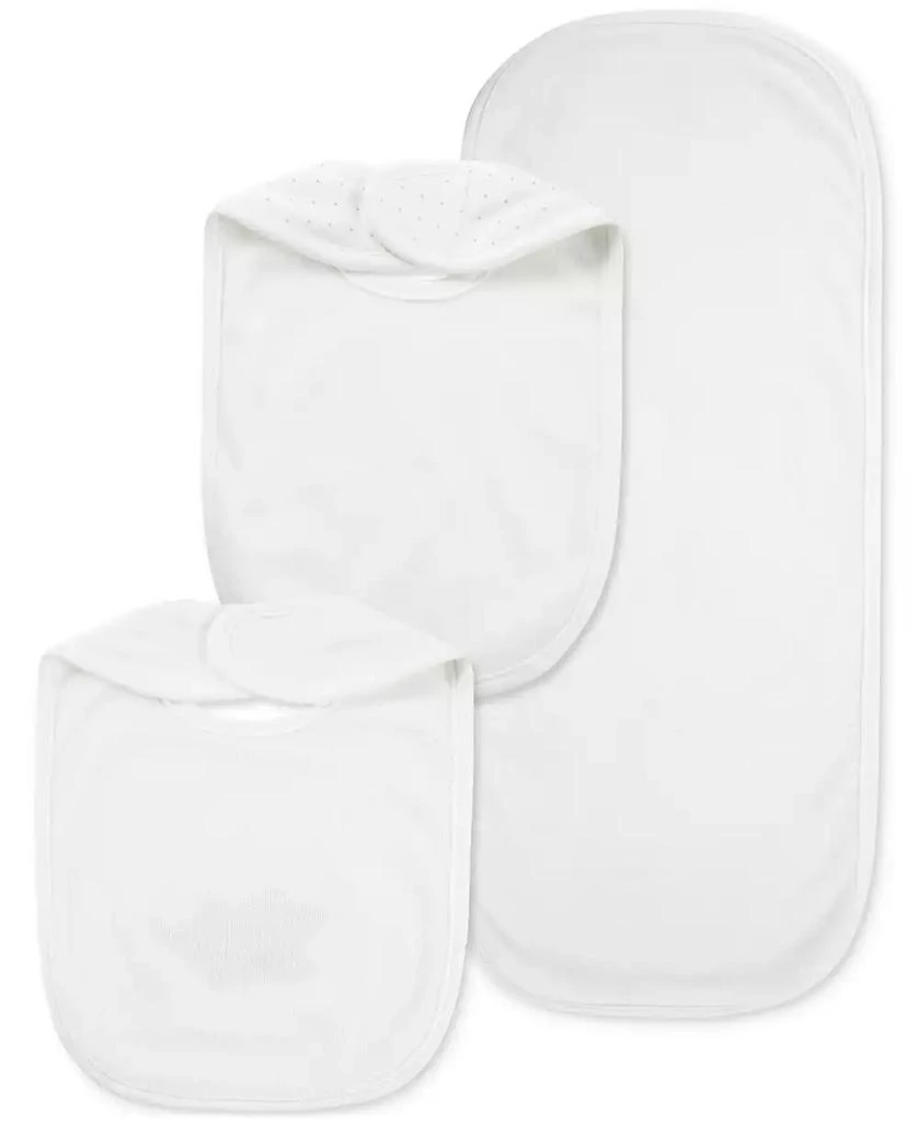 Little Me Baby Girls Blue Roses Cotton Burp Cloth
Bibs, 3 Piece Set 2