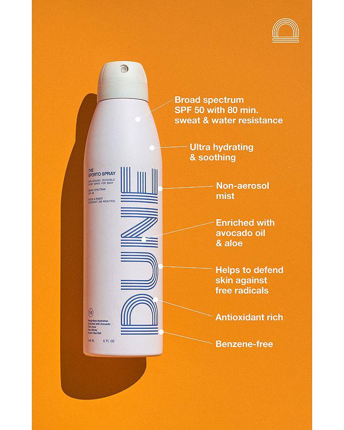 Dune The Sporto Spray Invisible Body Sunscreen Spray SPF 50 5 oz.