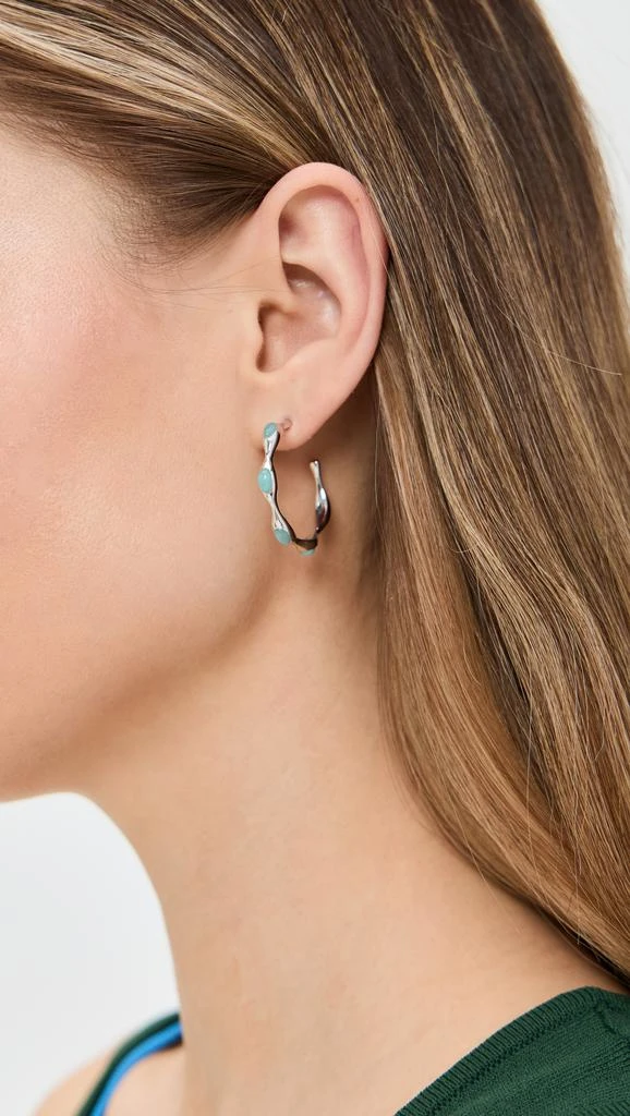 Missoma Magma Gemstone Medium Hoop Earrings 2