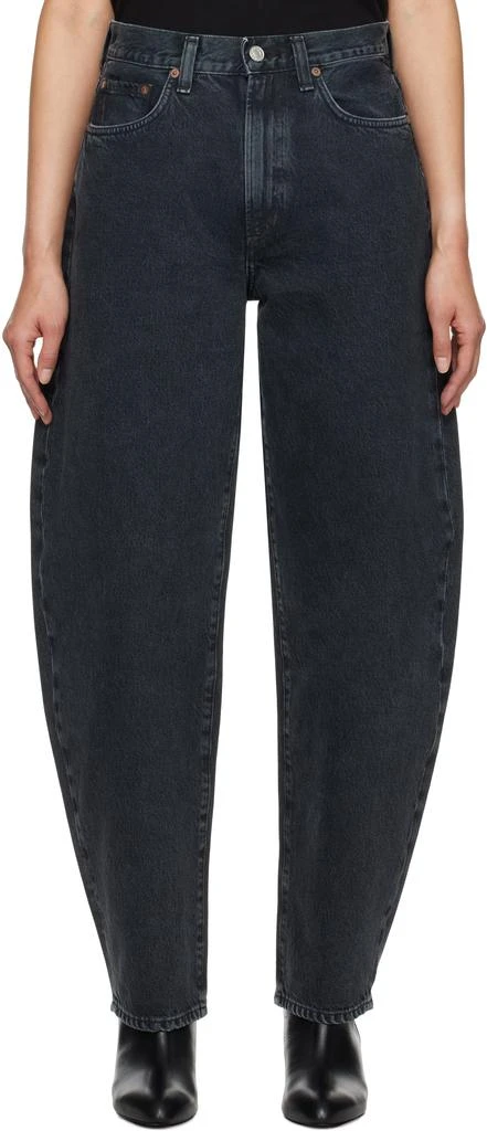 AGOLDE Black Balloon Jeans 1