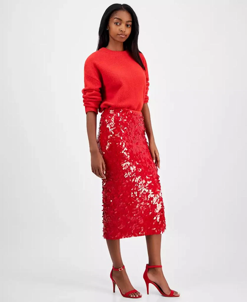ASTR Women's Amos Sequin Midi Skirt 2