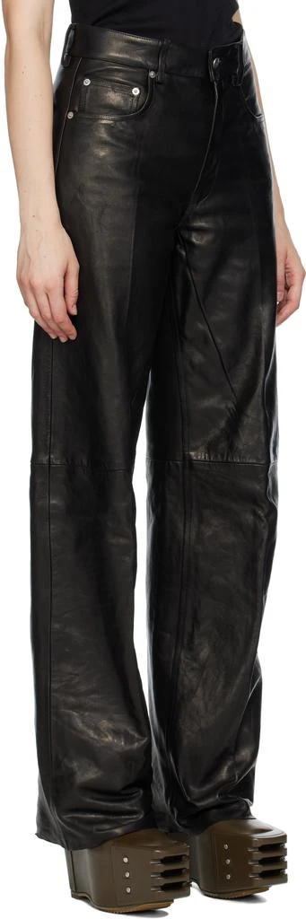 Rick Owens Black Concordians Geth Leather Pants 2