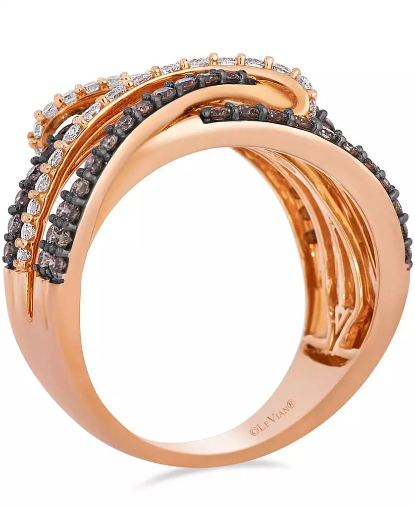 Le Vian Chocolate Diamond (0.57 ct. t.w.) 
Vanilla Diamond (0.32 ct. t.w.) Ring in 14k Strawberry Gold 2