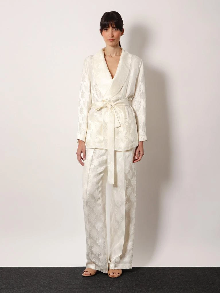 Fendi Jacquard silk blazer with floral motif 2