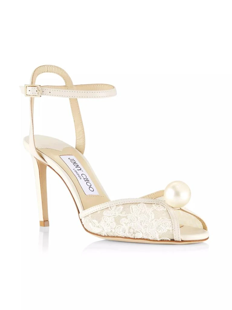 Jimmy Choo Sacora 85MM Floral Lace Sandals 2