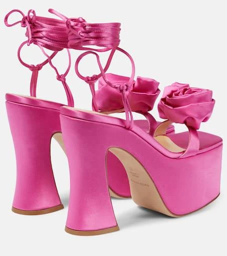 Magda Butrym Appliqué satin platform sandals 3