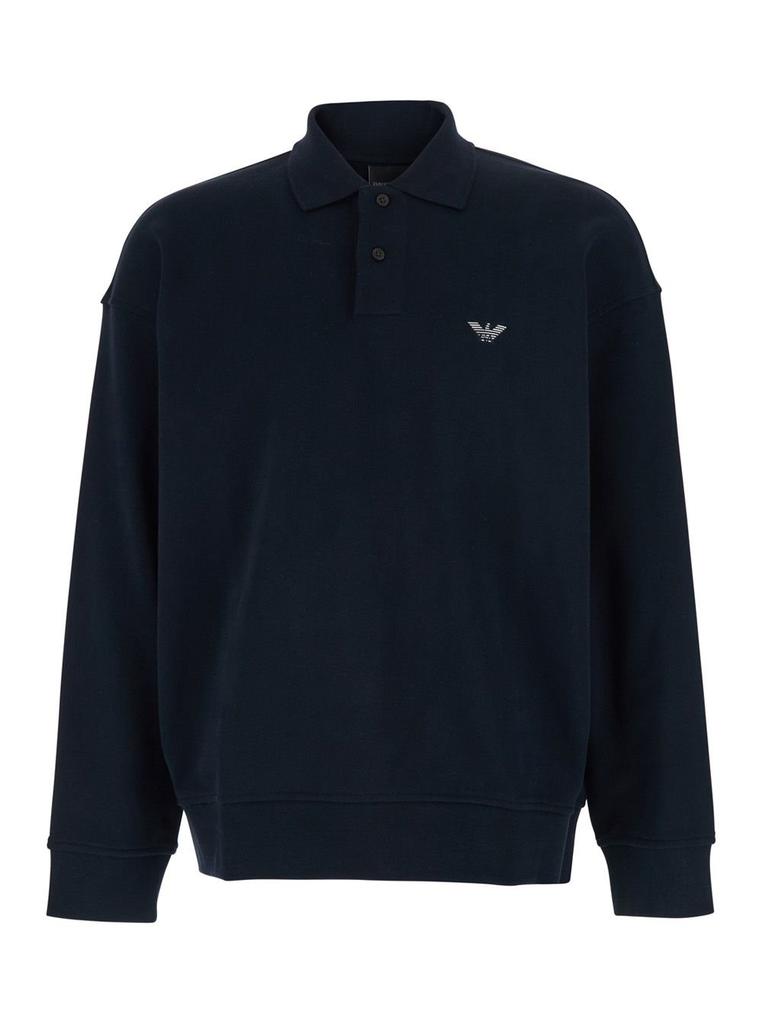 トップス PRADA 2015SS / Long sleeve POLO Prada long-sleeve Wool Polo Shirt | Blue | FARFETCH