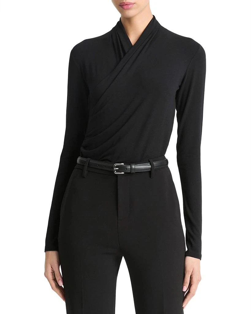 Vince Long Fixed Wrap Long Sleeve Top 1