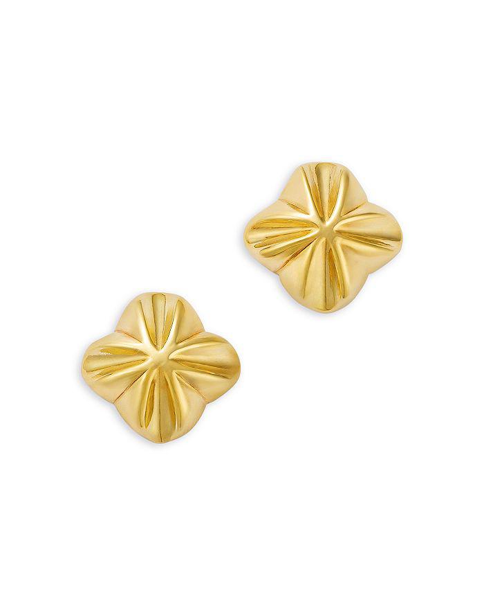 Bloomingdale's Fine Collection Flower Button Stud Earrings in 14K Yellow Gold