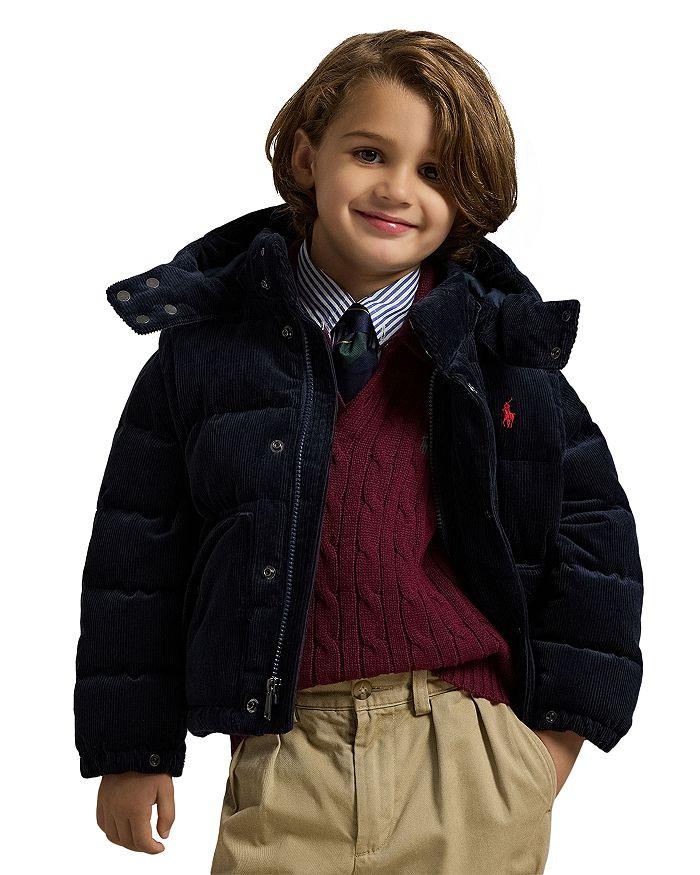 Ralph Lauren Boys' Convertible Corduroy Down Jacket - Little Kid