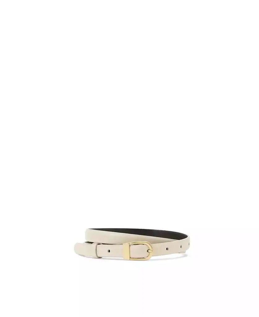 REISS Women's Leather Mini-Buckle Belt