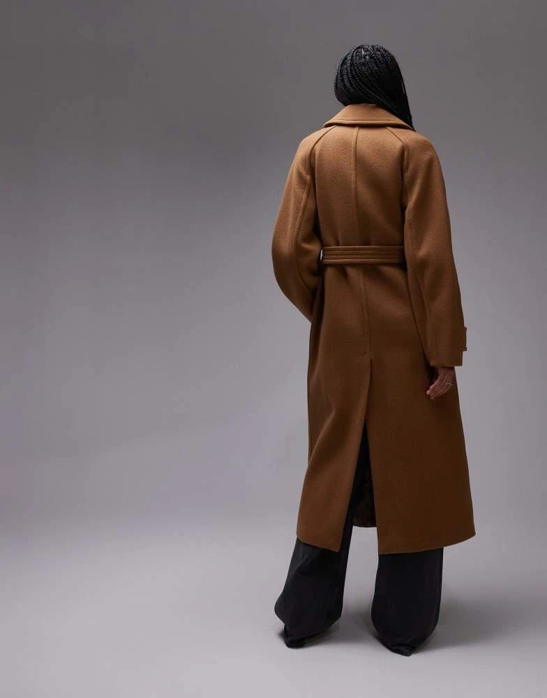 Mango Mango oversized wool jacket in brown 3