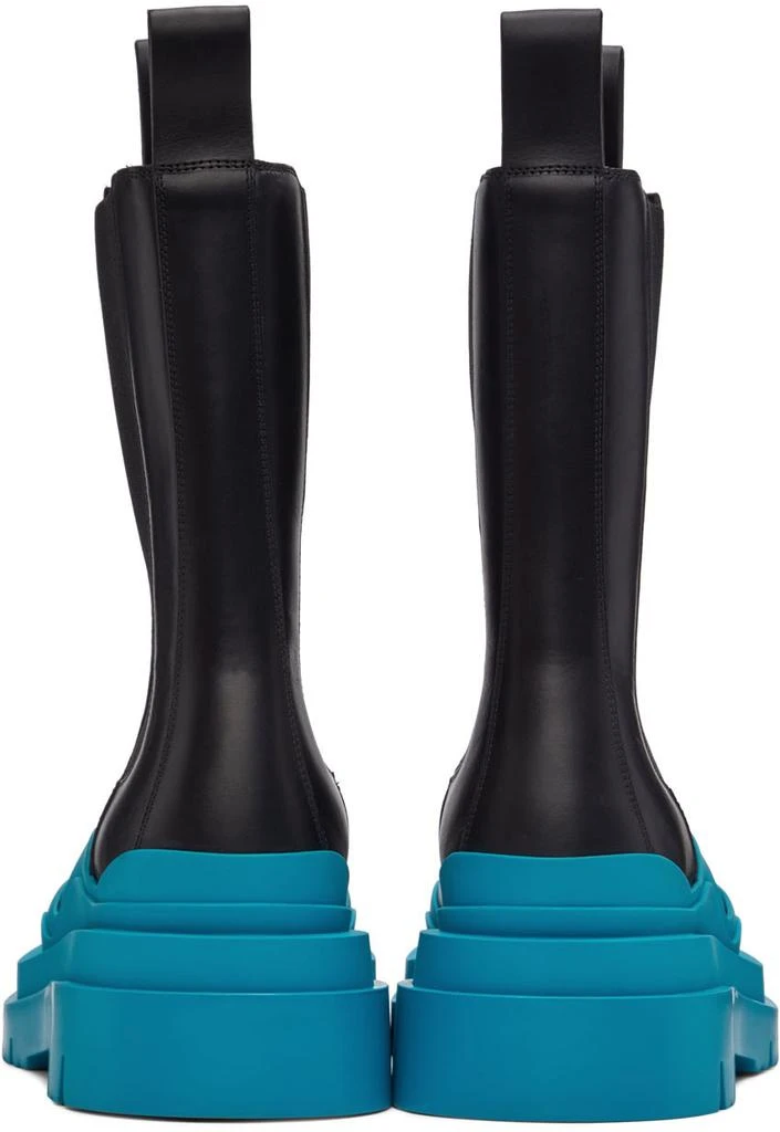 Bottega Veneta Black & Blue Tire Chelsea Boots 2